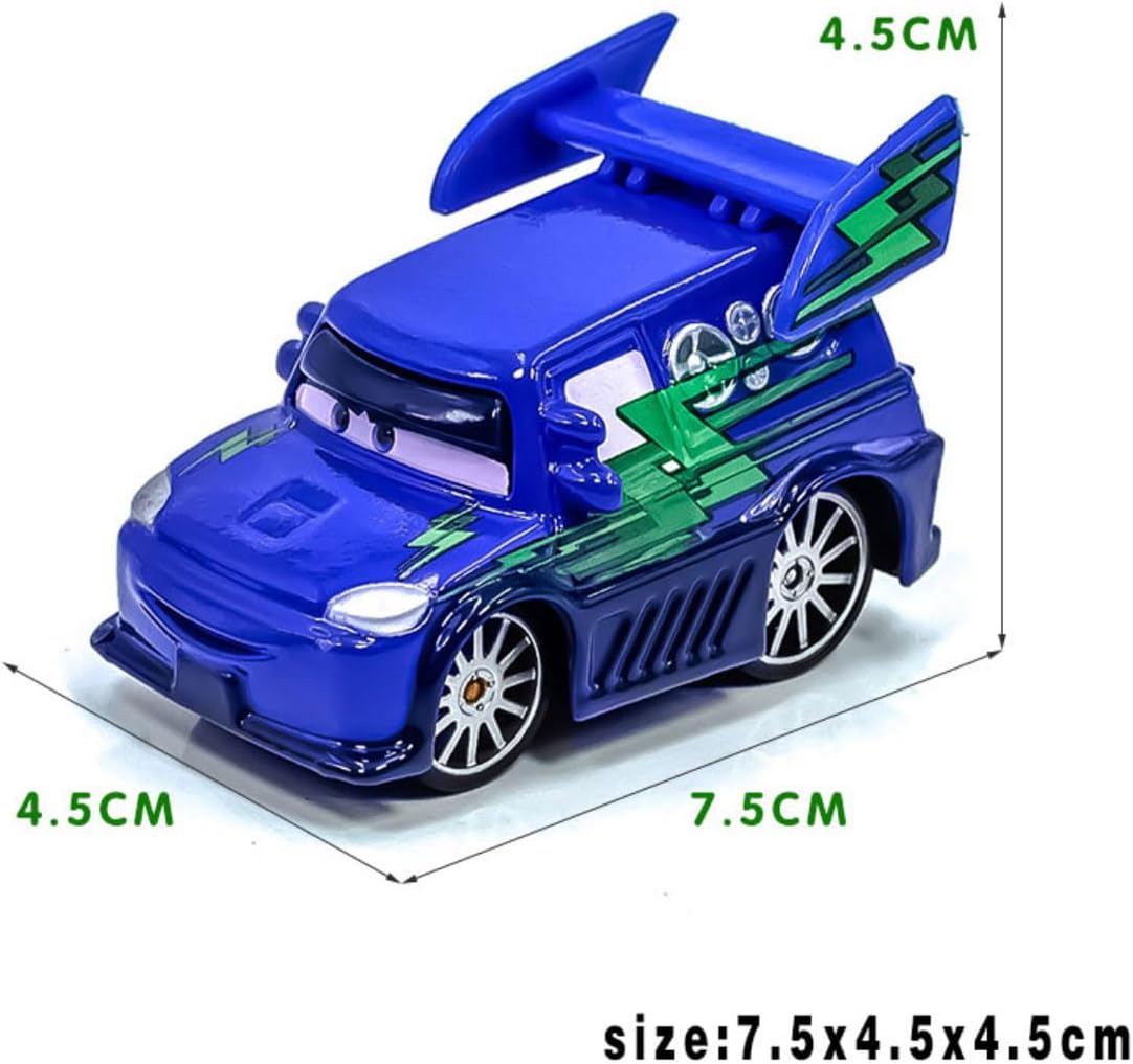 Juguetes de coche de película Racing Clan Wingo Slug DJ Boust Metal...