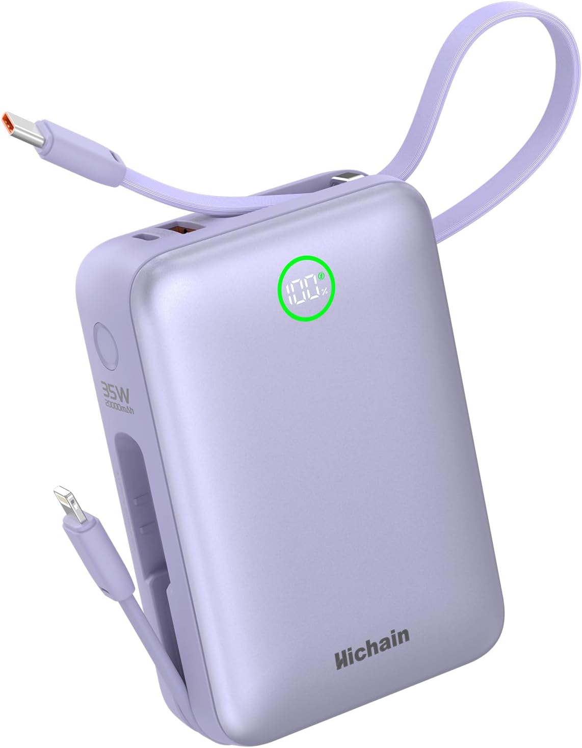 Hichain Banco del poder de 20000mAh 35W, pantalla LED incorporada e...