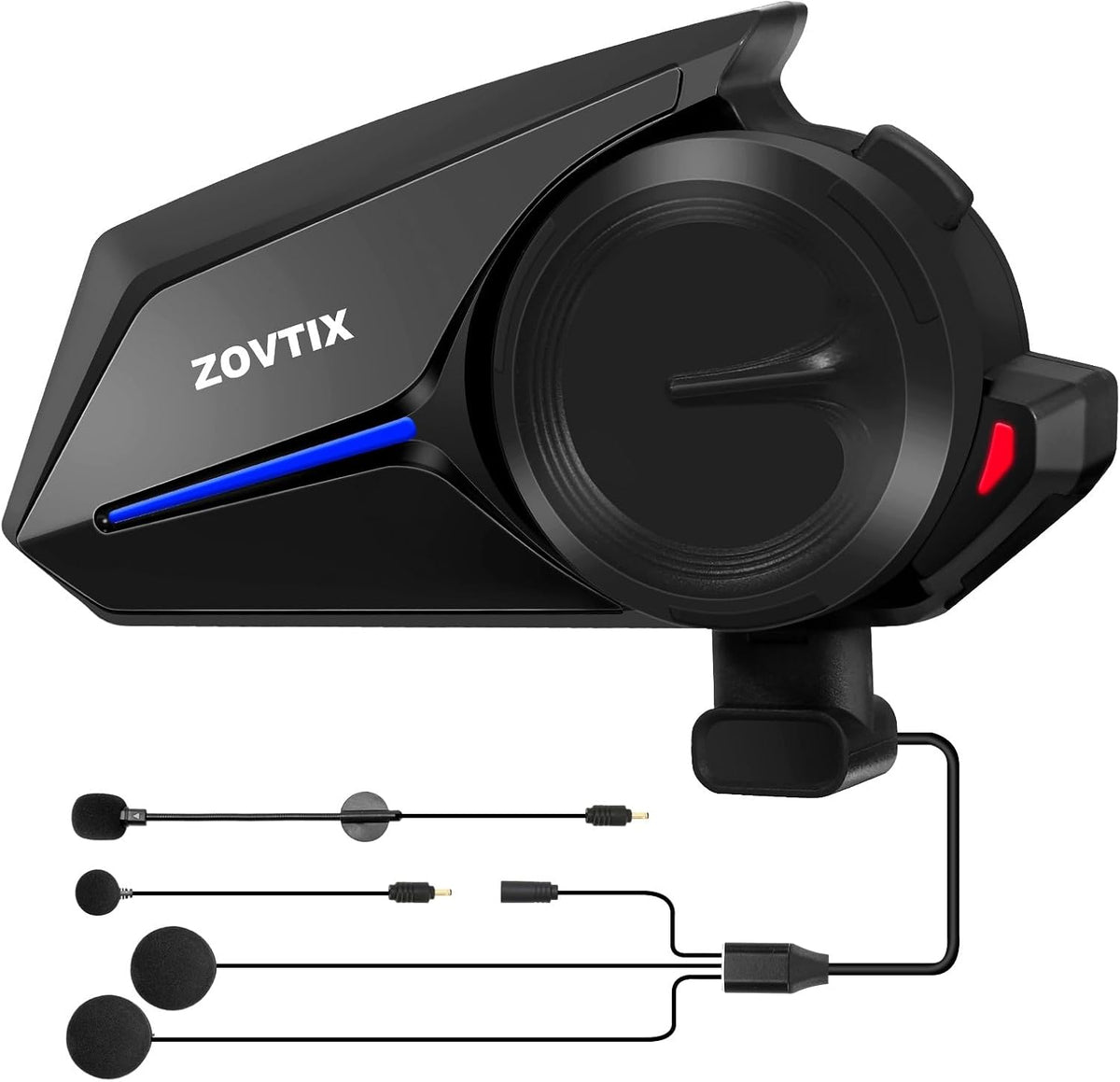 ZOVTIX Soporte para casco de motocicleta, sistema de comunicación d...