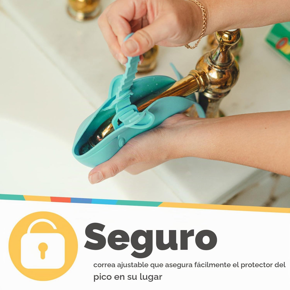 Nuby Protector de boquilla de seguridad para bañera, compatible con...