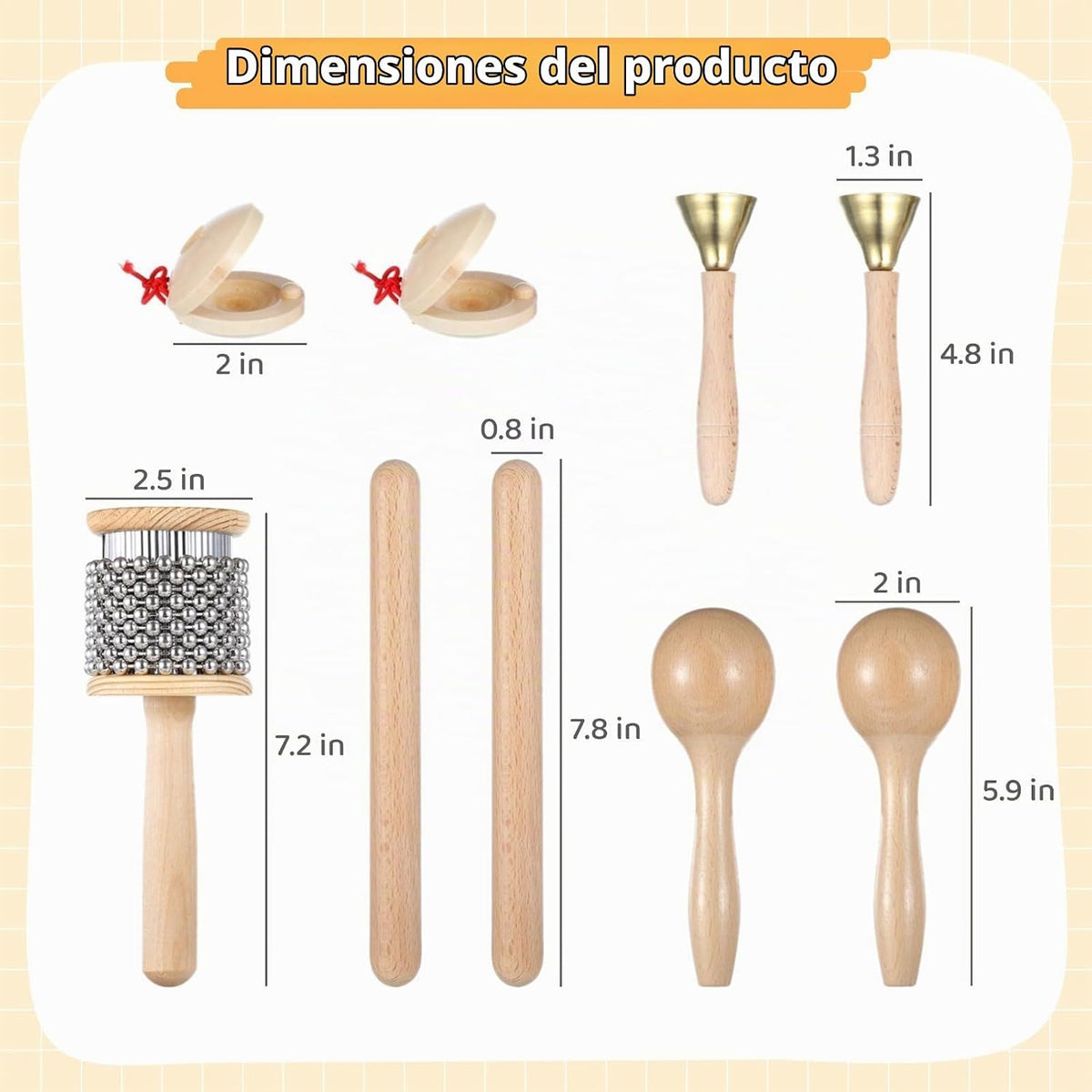 Skdqiee Juego de 9 instrumentos de música clásica, juego de instrum...