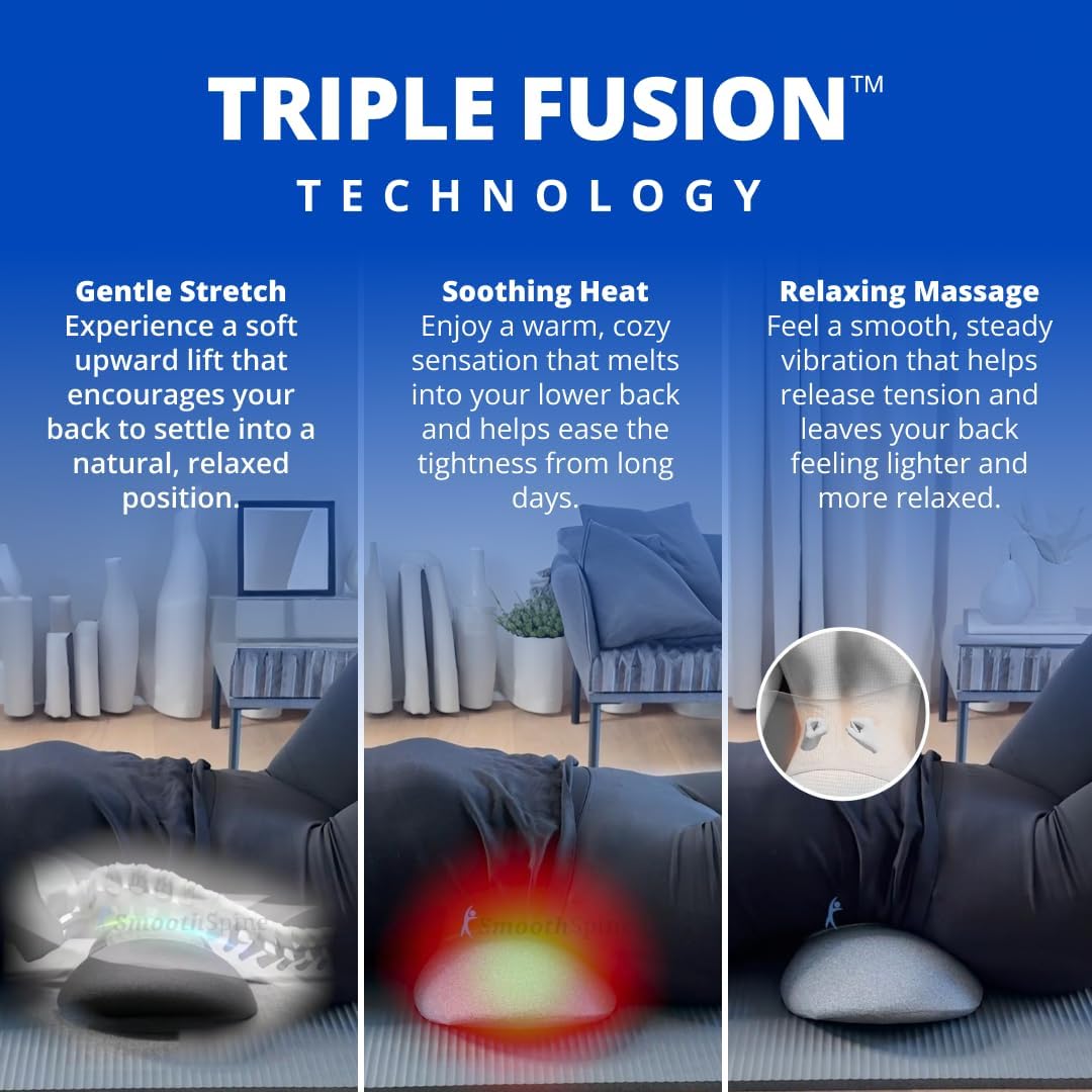 SmoothSpine Triple Fusion Masajeador de Espalda - El Masajeador de...