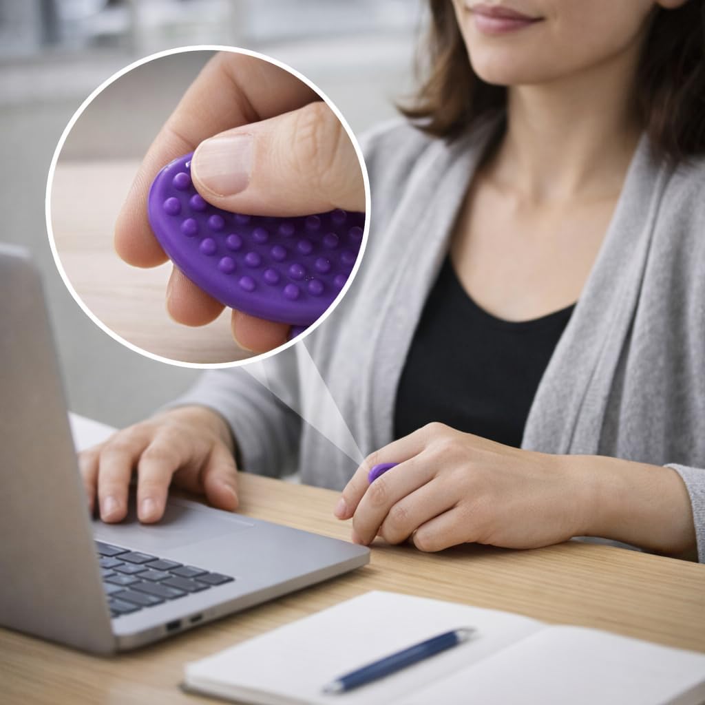 SLOKZ Llavero Fidget Worry Stones \u2013 Paquete de 6 piedras senso...
