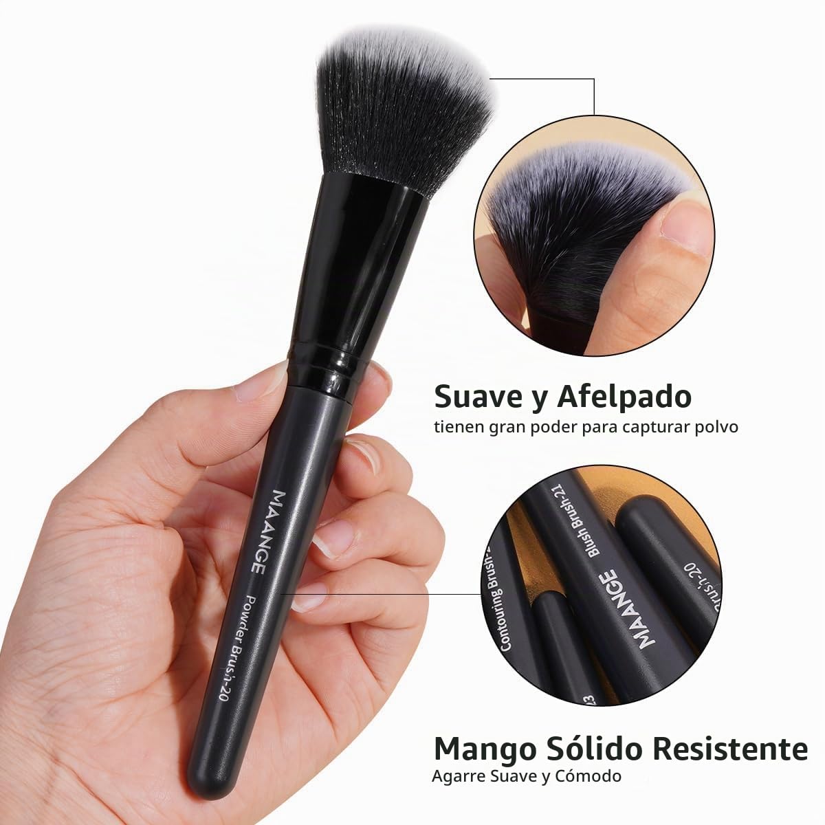 MAANGE Juego de 49 brochas de maquillaje, juego de herramientas de...