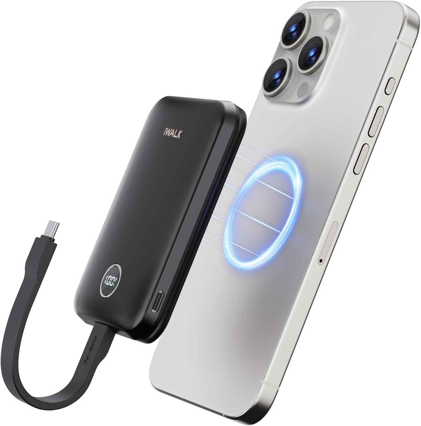 iWALK Banco de energía magnético de 10000 mAh, cargador portátil in...