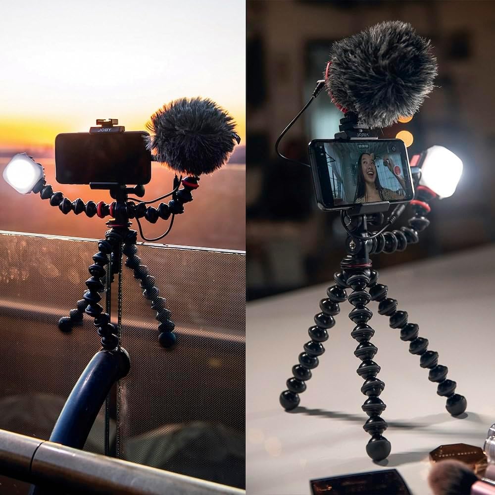 JOBY GorillaPod - Kit de vlogging móvil (plataforma de teléfono int...