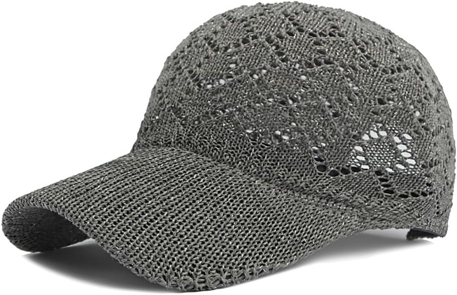 FASHIXD Gorra de béisbol de malla tejida de verano para mujer, somb...