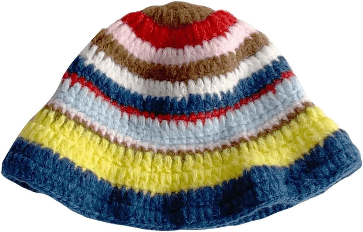 GORGLITTER Gorros de ganchillo para mujer, gorro de punto con bloqu...