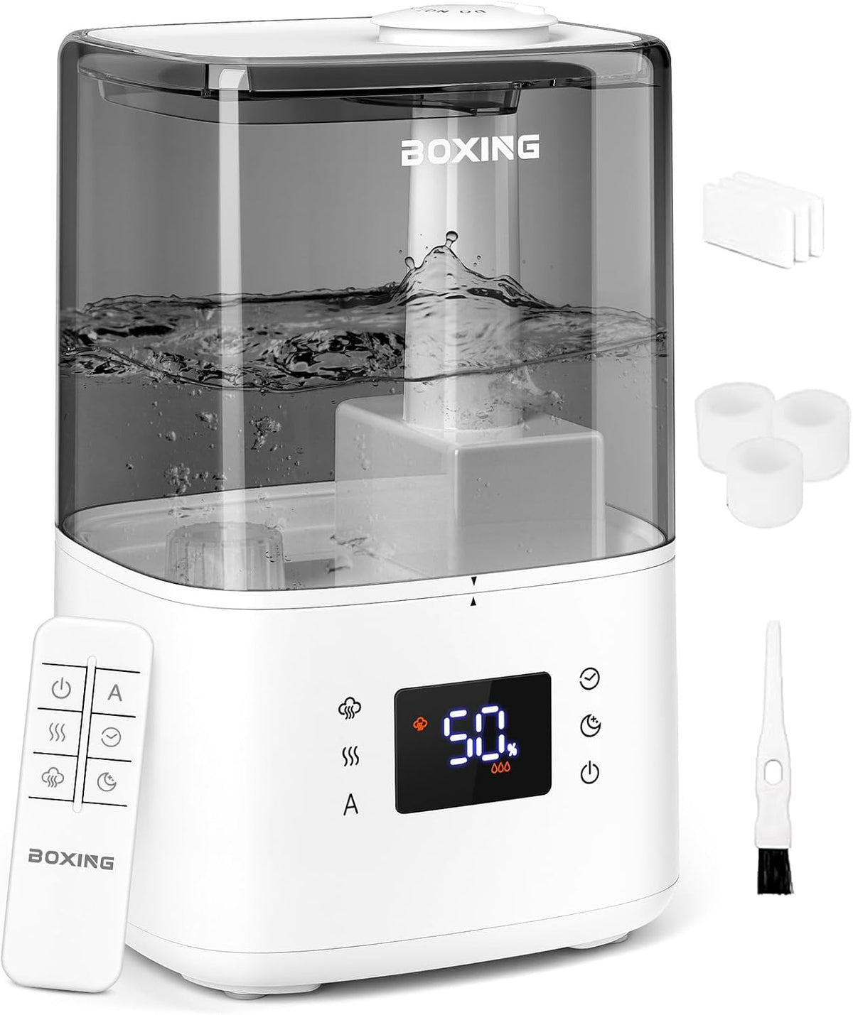 BOXING Humidificadores de niebla cálida y fría para dormitorio, hab...