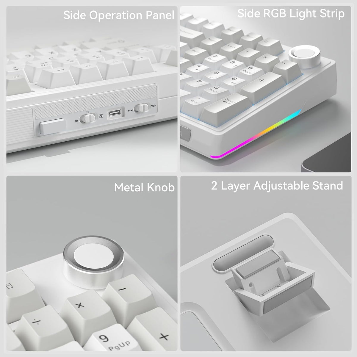 SOLAKAKA KI99 Pro - Teclado mecánico inalámbrico 96%, teclado RGB p...