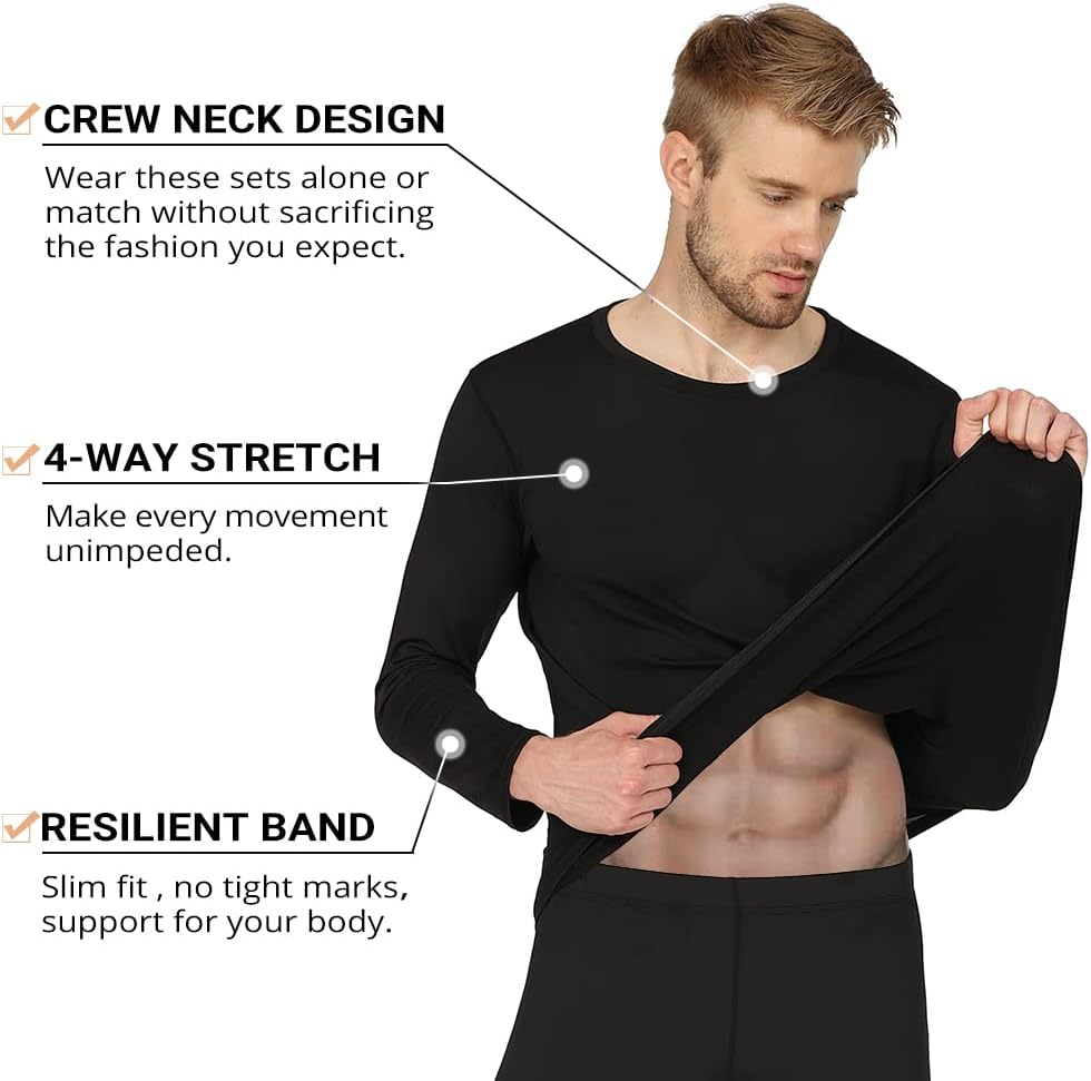 HEROBIKER - Conjunto de ropa interior térmica para hombre, pantalon...