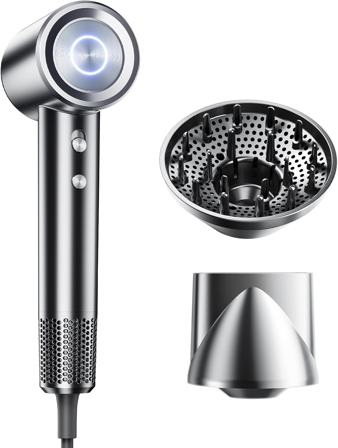Secador de pelo, 160000RPM con difusor y concentrador de alta veloc...