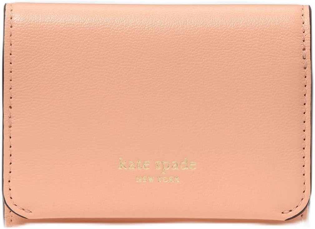 Kate Spade New York Tarjetero de cuero esmaltado Halo Cartera triple