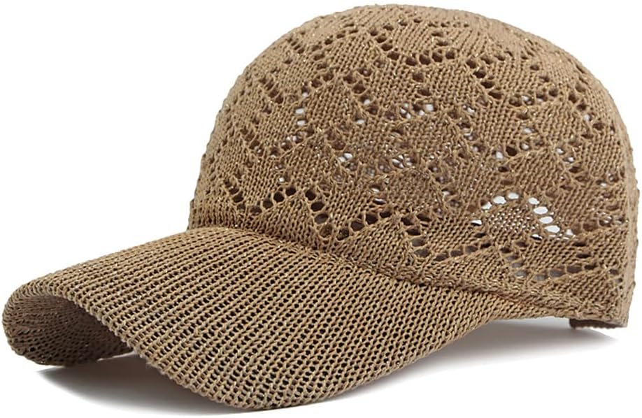 FASHIXD Gorra de béisbol de malla tejida de verano para mujer, somb...