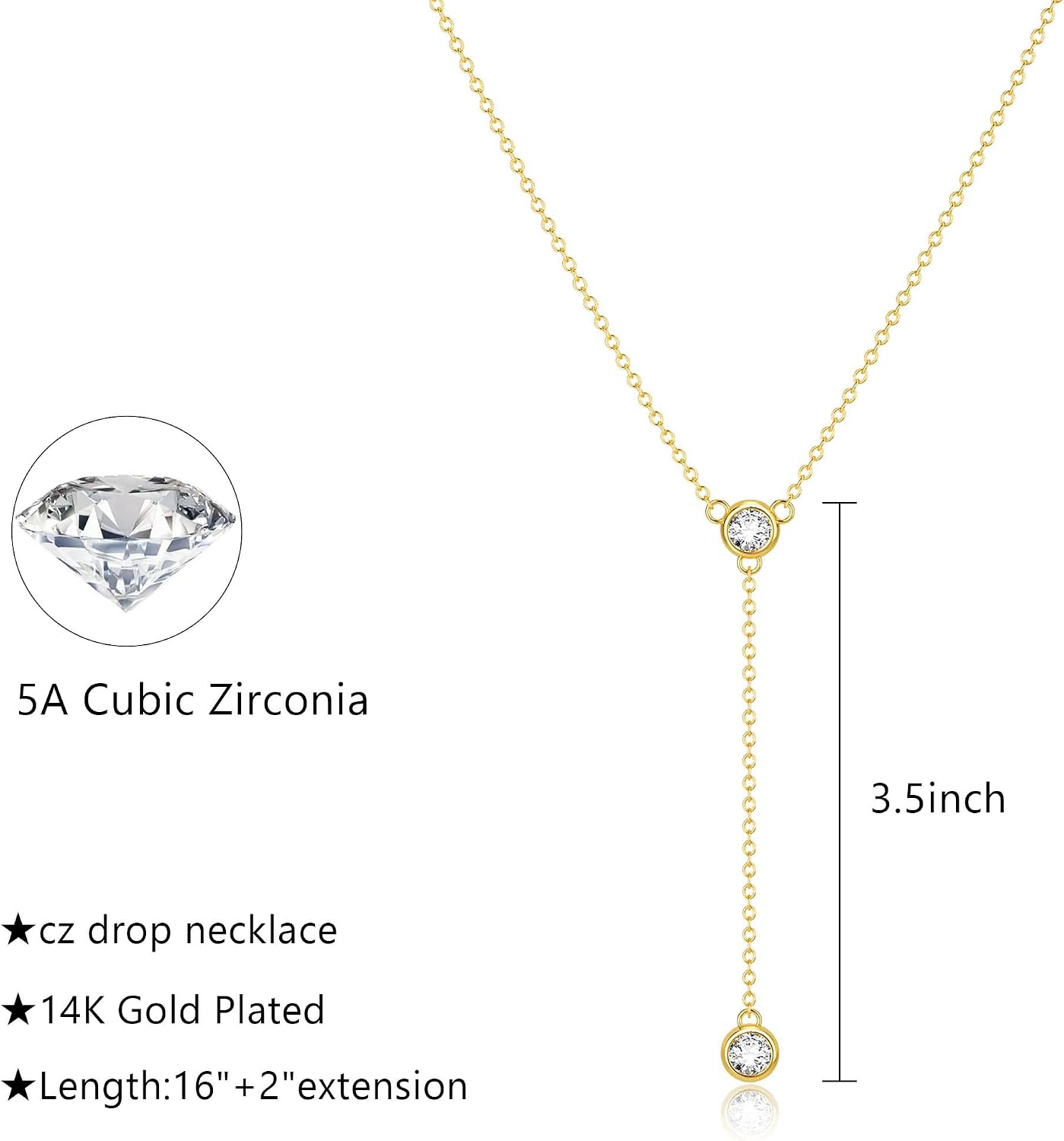 NECOCY - Collares delicados chapados en oro de 14k\/plata con circo...