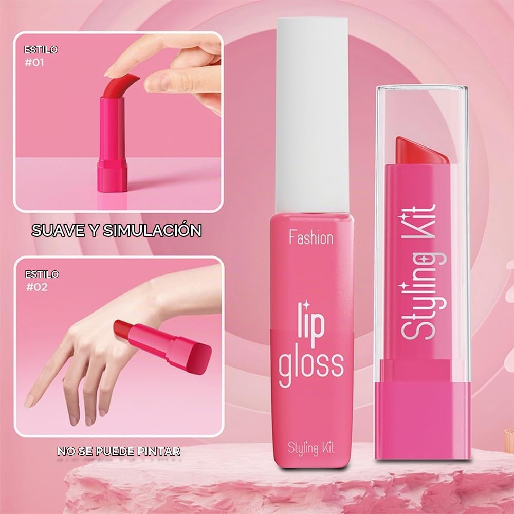 Kit de maquillaje de juguete para niñas, juego de cosméticos de 11...