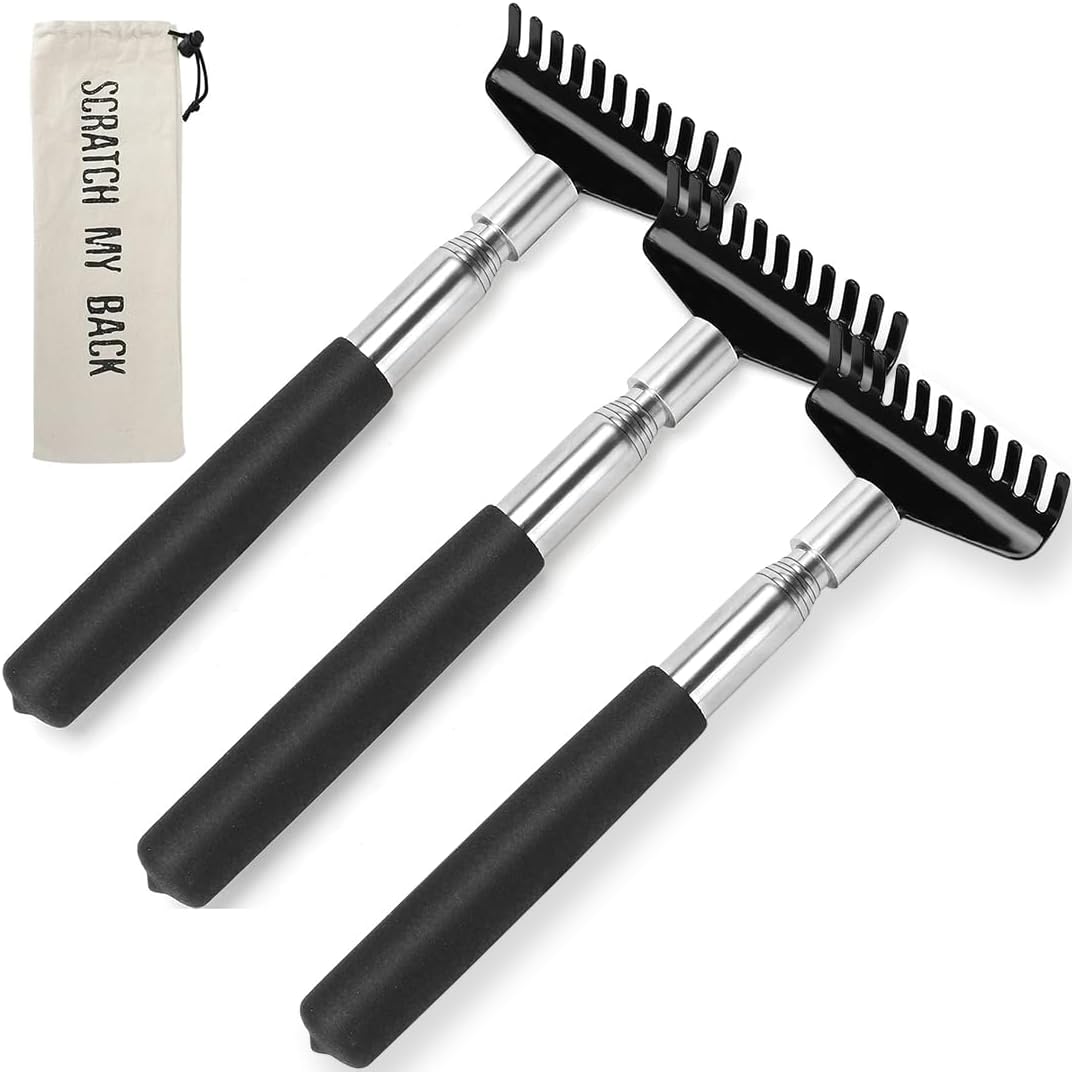 Paquete de 3 rascadores de espalda extensibles portátiles de gran t...