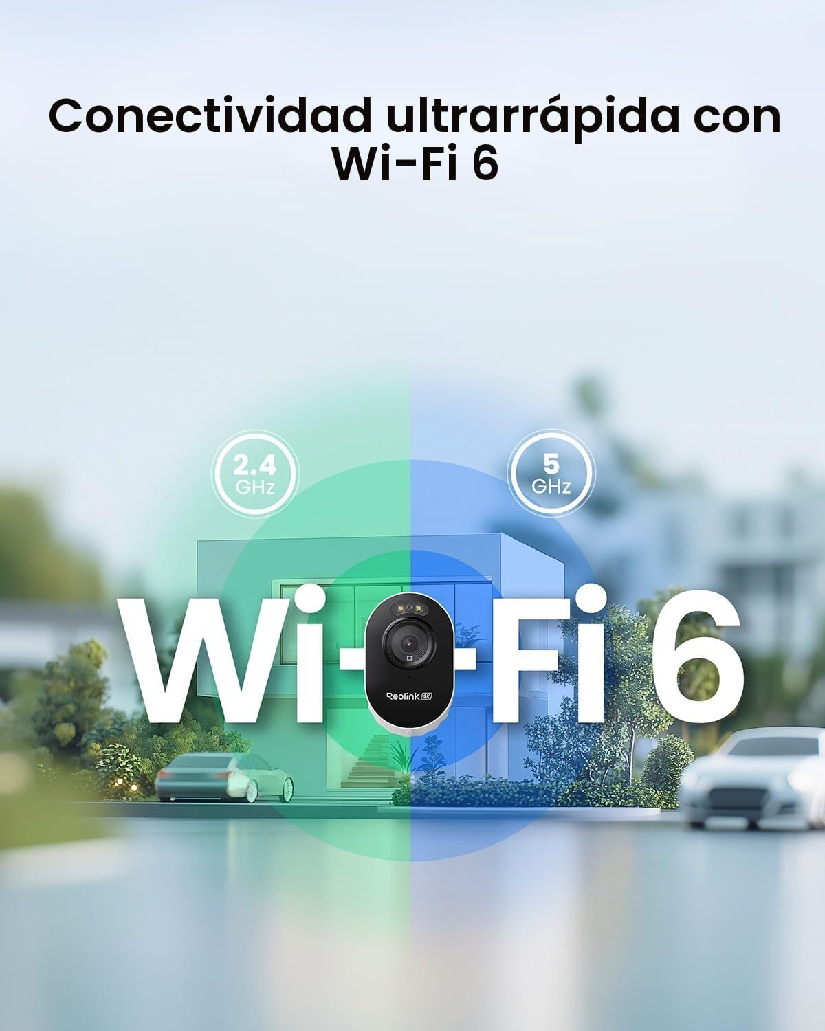 REOLINK Cámara de seguridad para exteriores Lumus Pro 4K, cámara Wi...