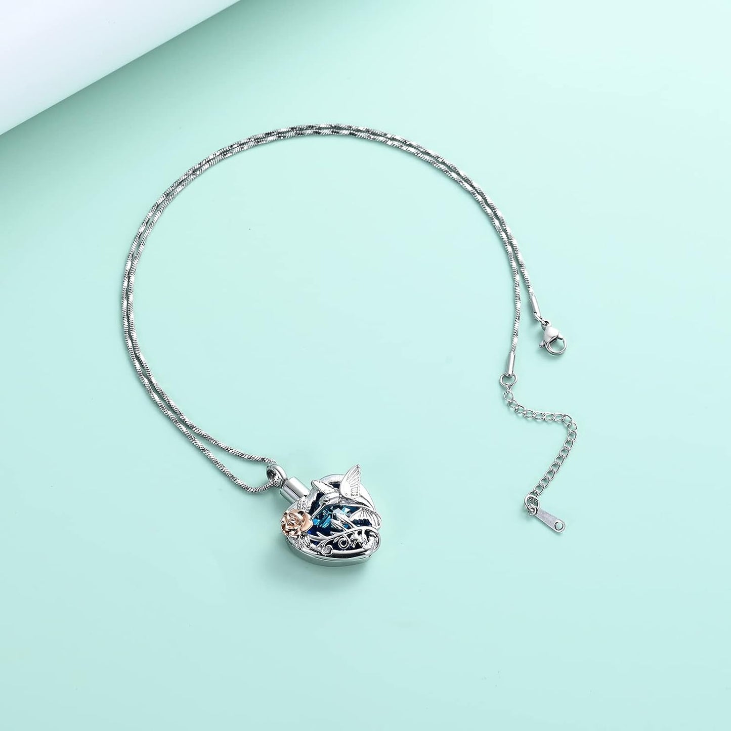 Yinplsmemory Collar de Joyería de Cremación de Colibrí con Corazón...