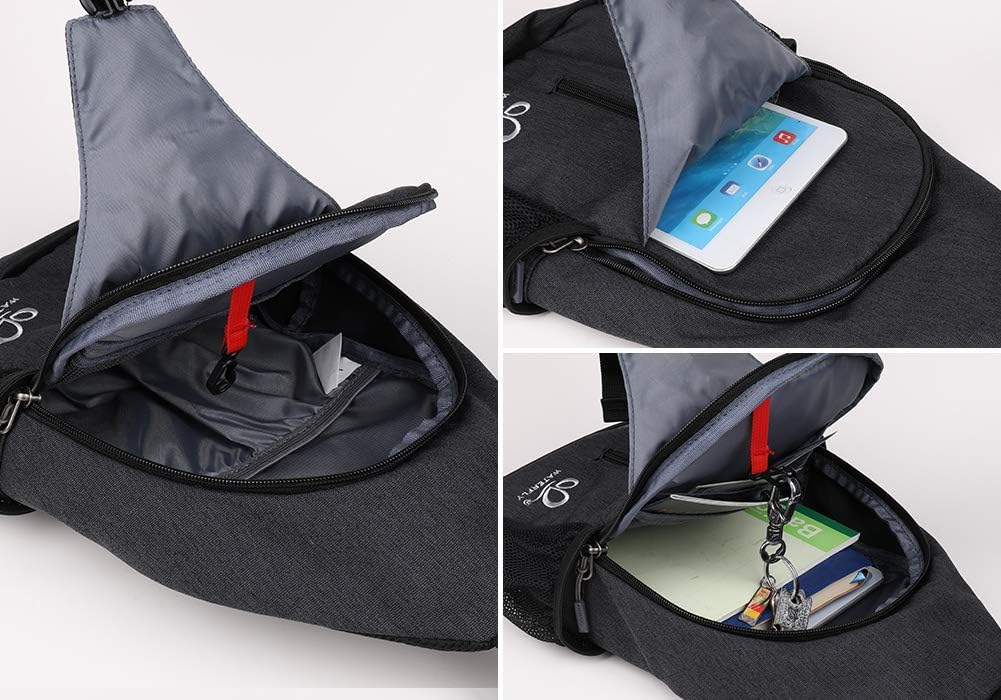 Waterfly - Mochila cruzada tipo bandolera para viajes y caminatas,...
