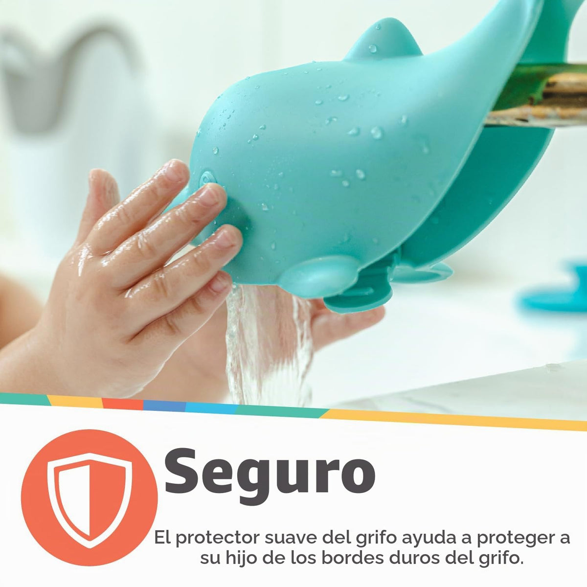 Nuby Protector de boquilla de seguridad para bañera, compatible con...