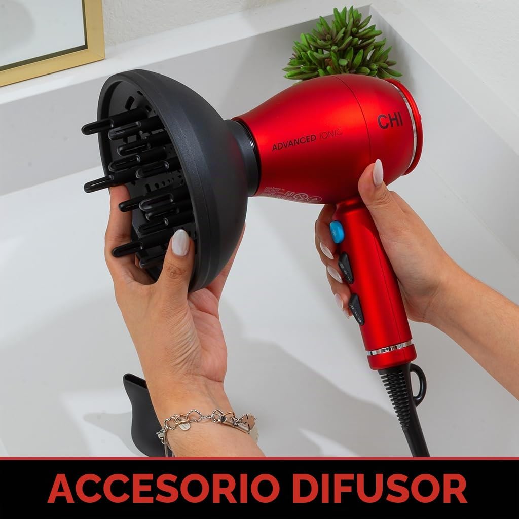 CHI Secador de pelo compacto iónico avanzado de la serie 1875, seca...
