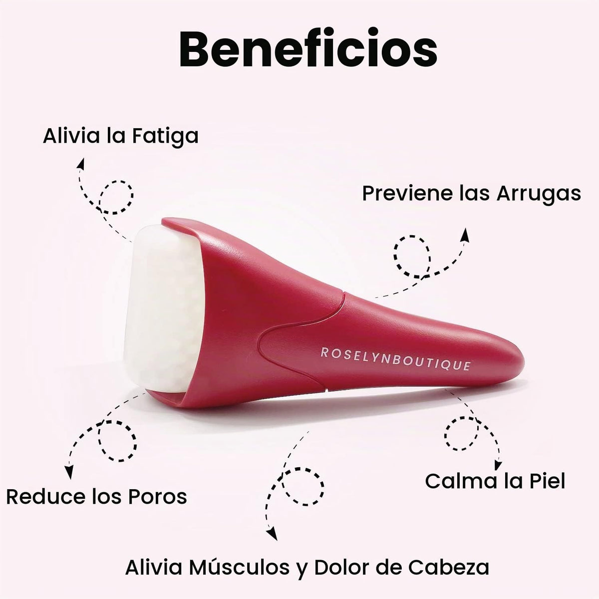 ROSELYNBOUTIQUE Rodillo de hielo para arrugas faciales, líneas fina...