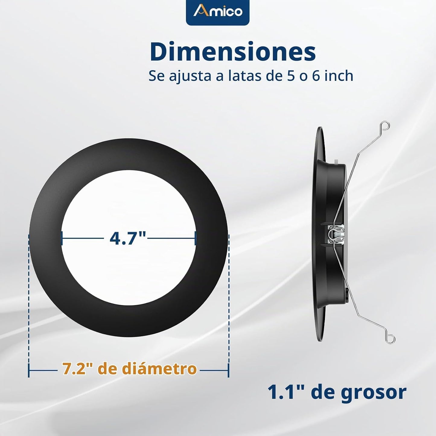 Amico Iluminación empotrada de 5\/6 pulgadas, paquete de 12 luces L...