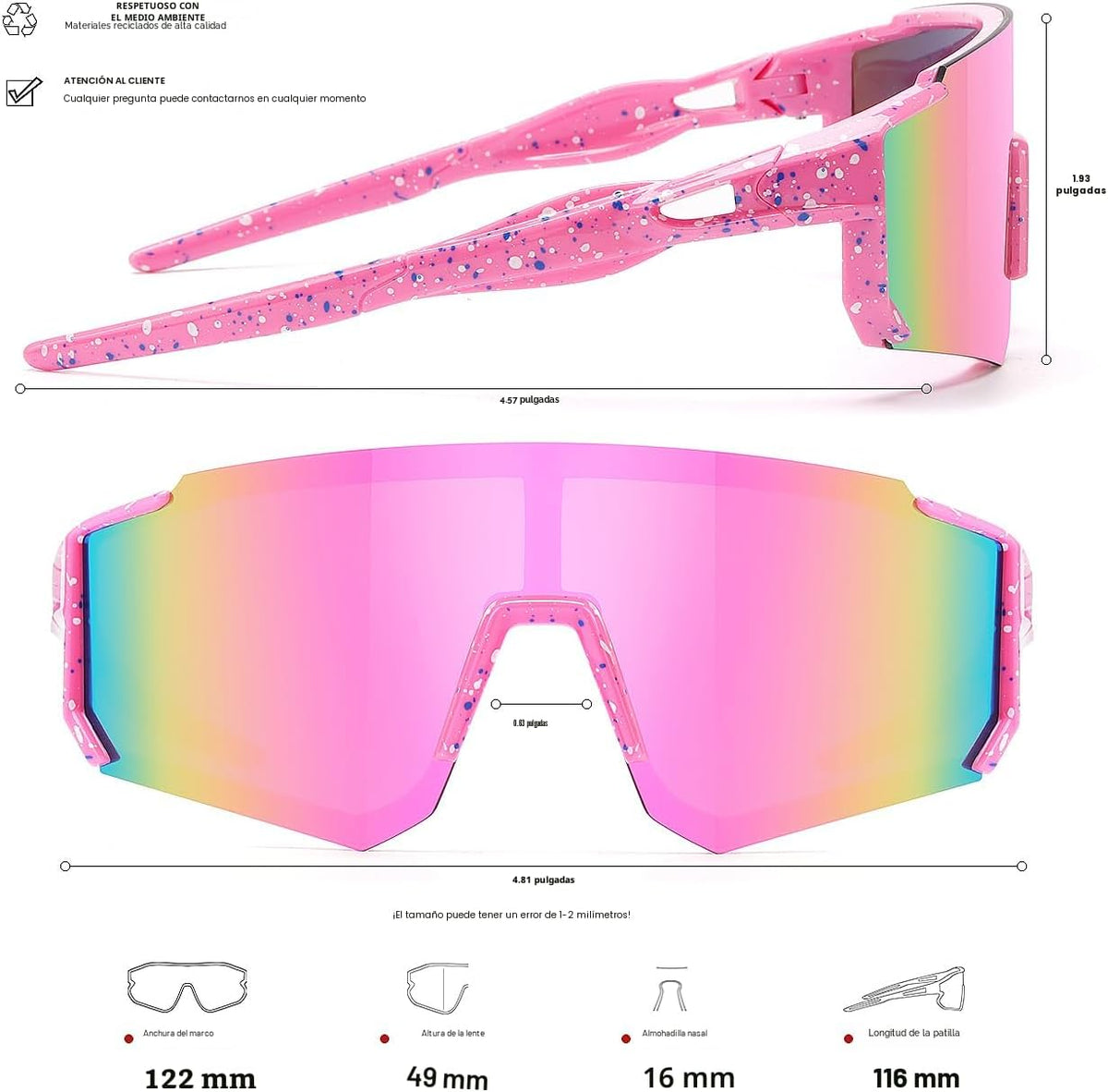 SEKKAF Gafas de sol para niños, gafas de sol de béisbol para niños...