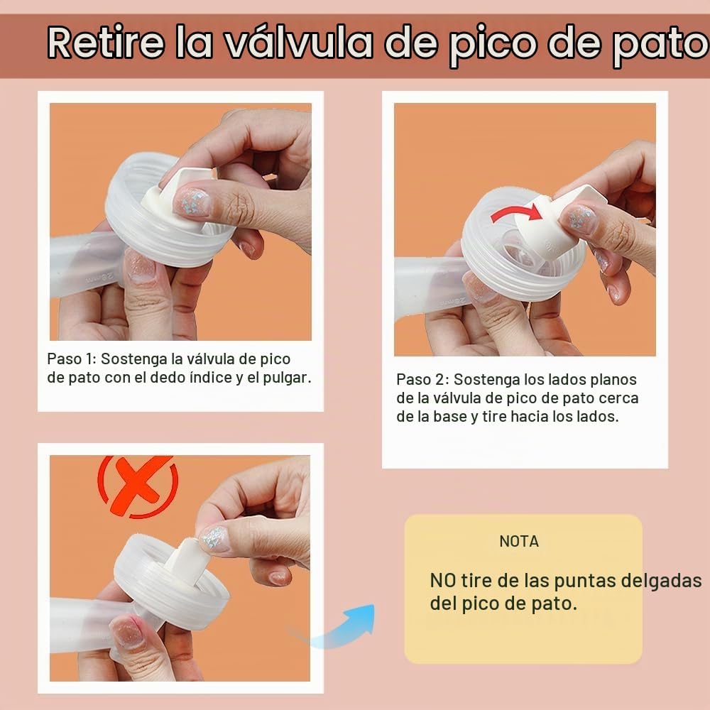 PUMPMOM-US Válvulas de pico de pato de repuesto y protector contra...