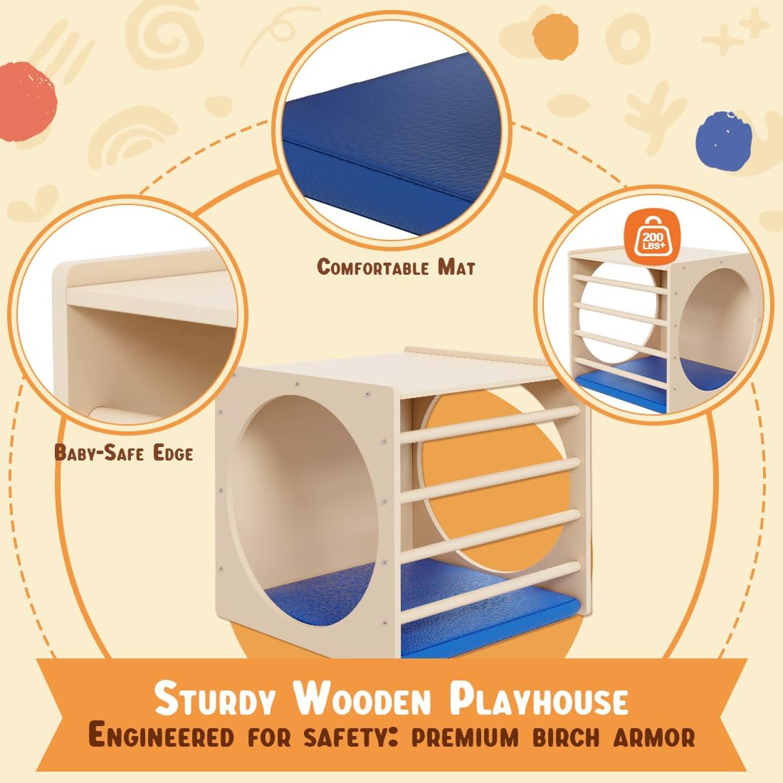 DOLEMODUO Rincón Acogedor de Cubo para Niños, Mueble de Juego Monte...