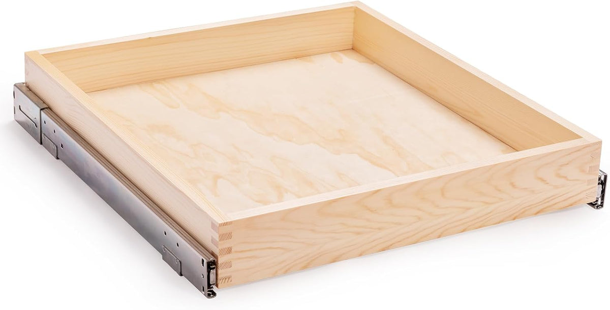 Mulush Organizador de cajones de madera de 29 pulgadas de ancho x 2...