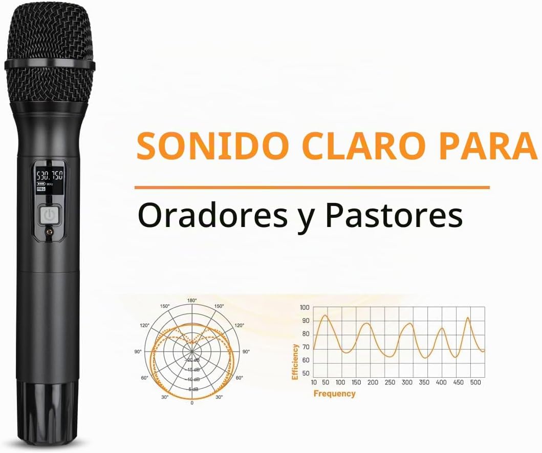 Hiberr Sistema de micrófono inalámbrico, fácil captación de voz, ra...