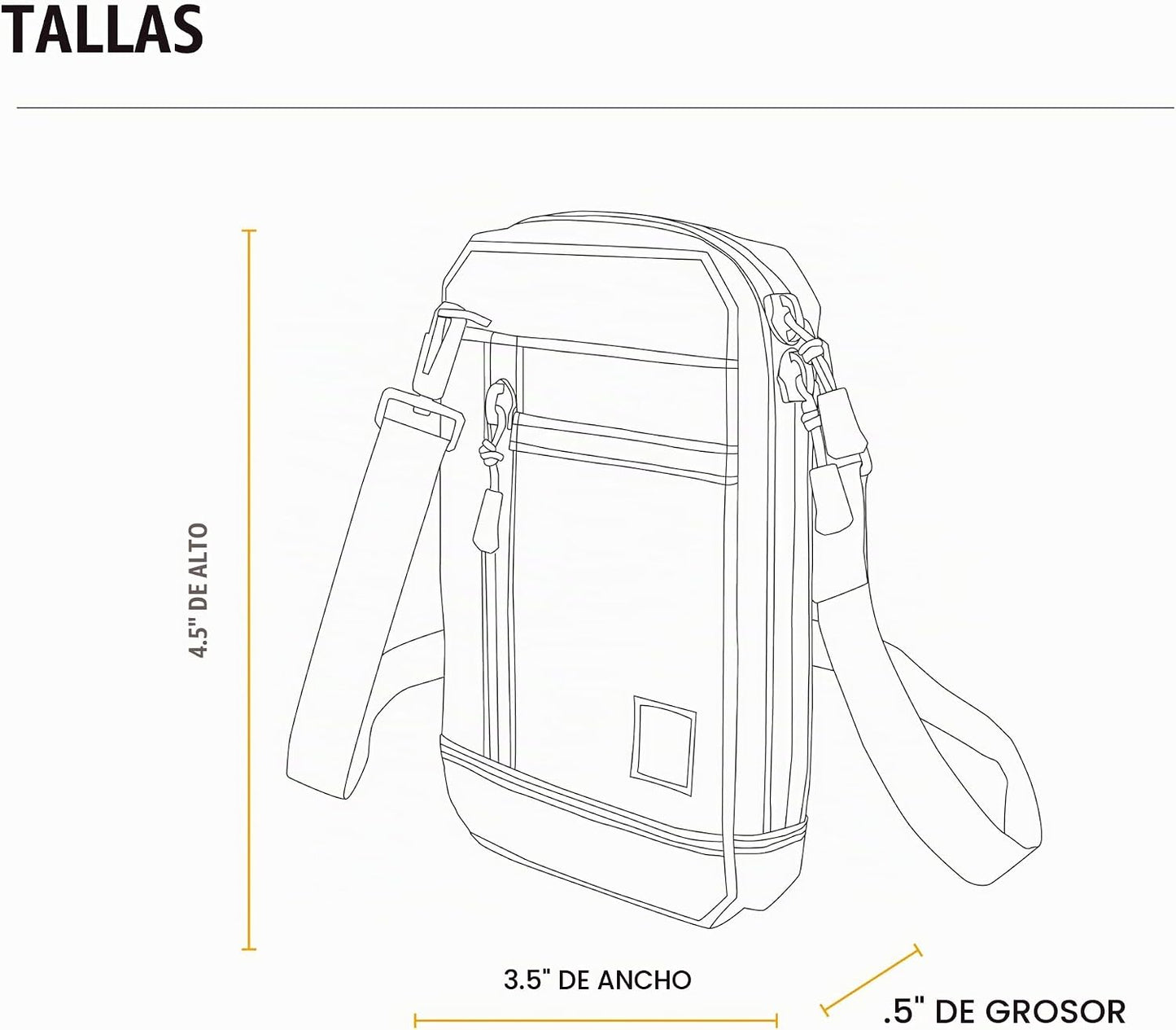 Carhartt Cartera cruzada de nailon 700D, perfecta para conciertos y...