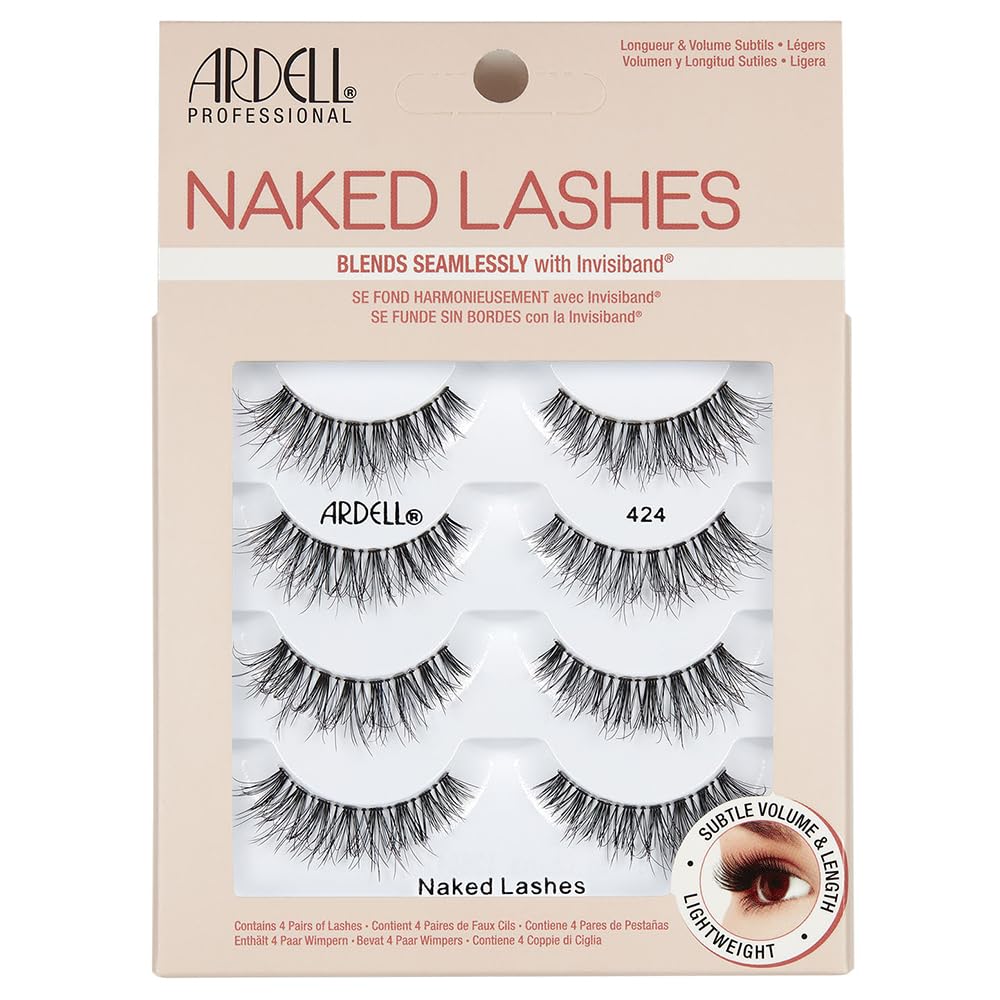Ardell Naked Lashes 424 - Pestañas postizas naturales ligeras con b...