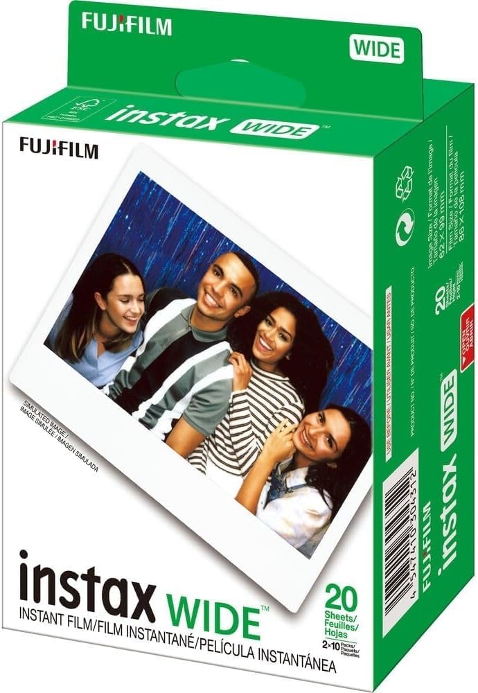 Fujifilm Cámara instantánea Instax Wide 400 (Verde Salvia) + Pelícu...