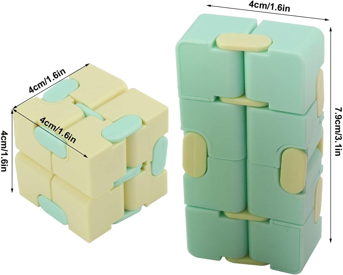 3 piezas de plástico infinito cubo mate descompresión adornos para...