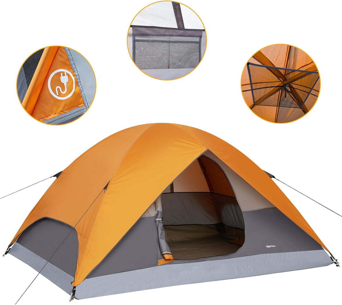 Amazon Basics Tienda de Campaña, Diseño de Domo para 3 Estaciones c...