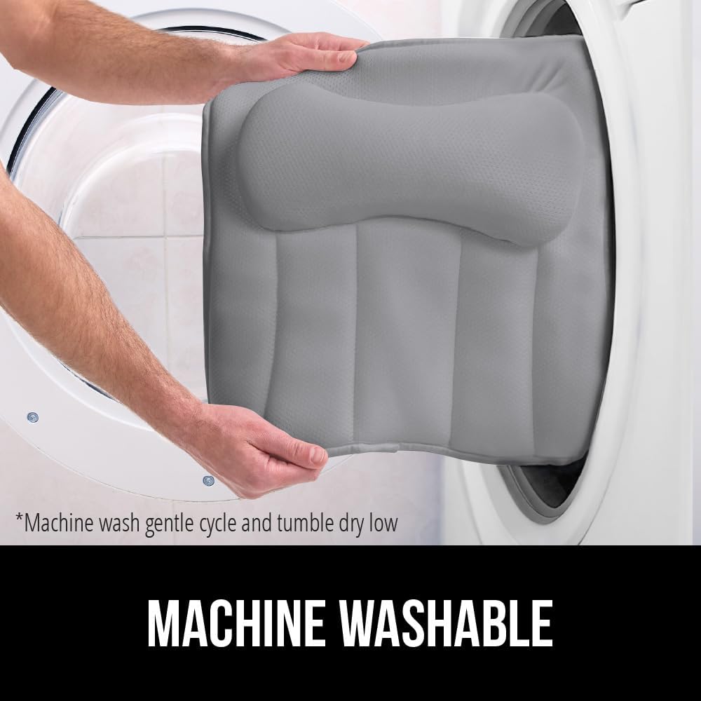 GORILLA GRIP Almohada de baño para tina con potentes ventosas de su...