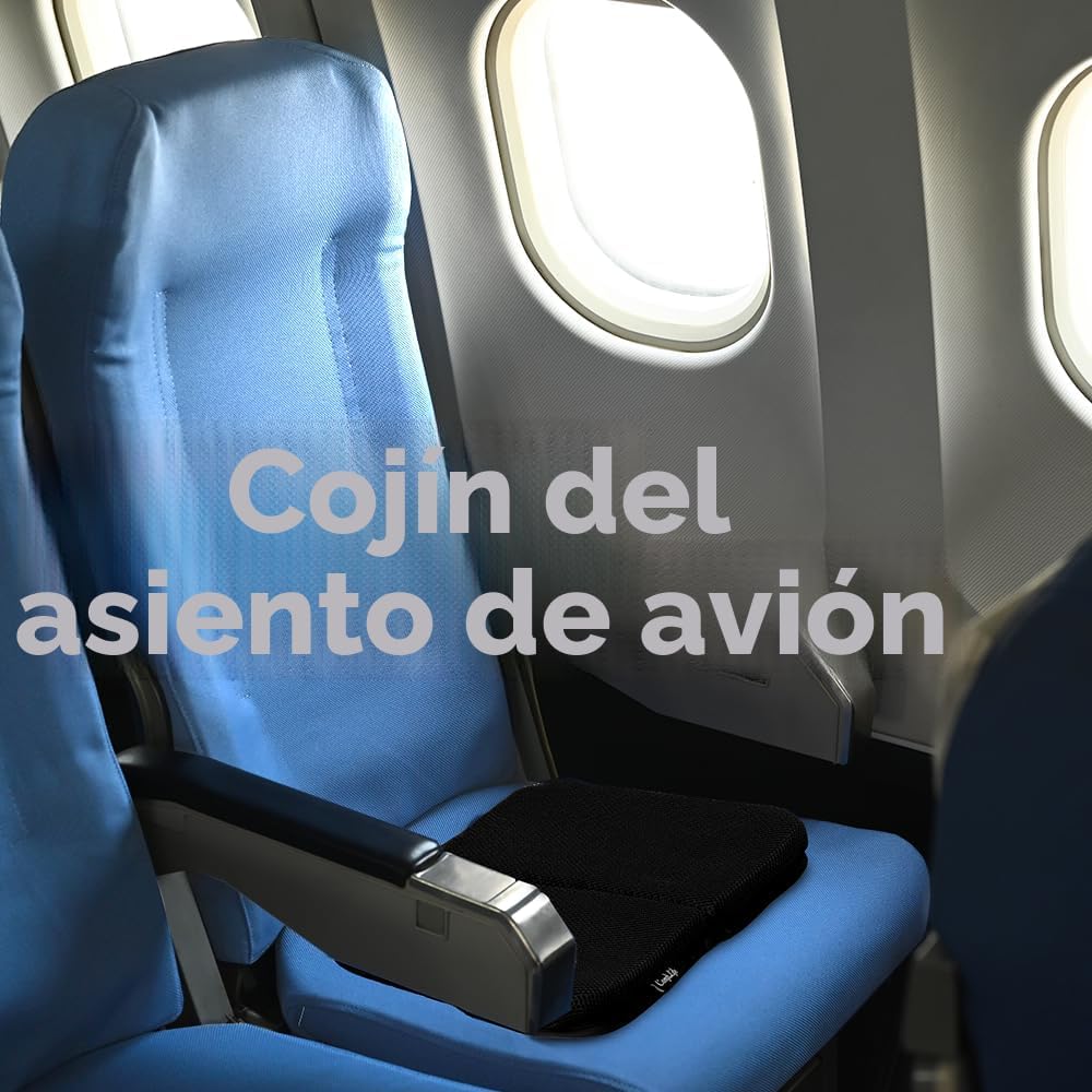 ComfiLife Ergo-Gel - Cojín para asiento de avión, compacto, plegabl...