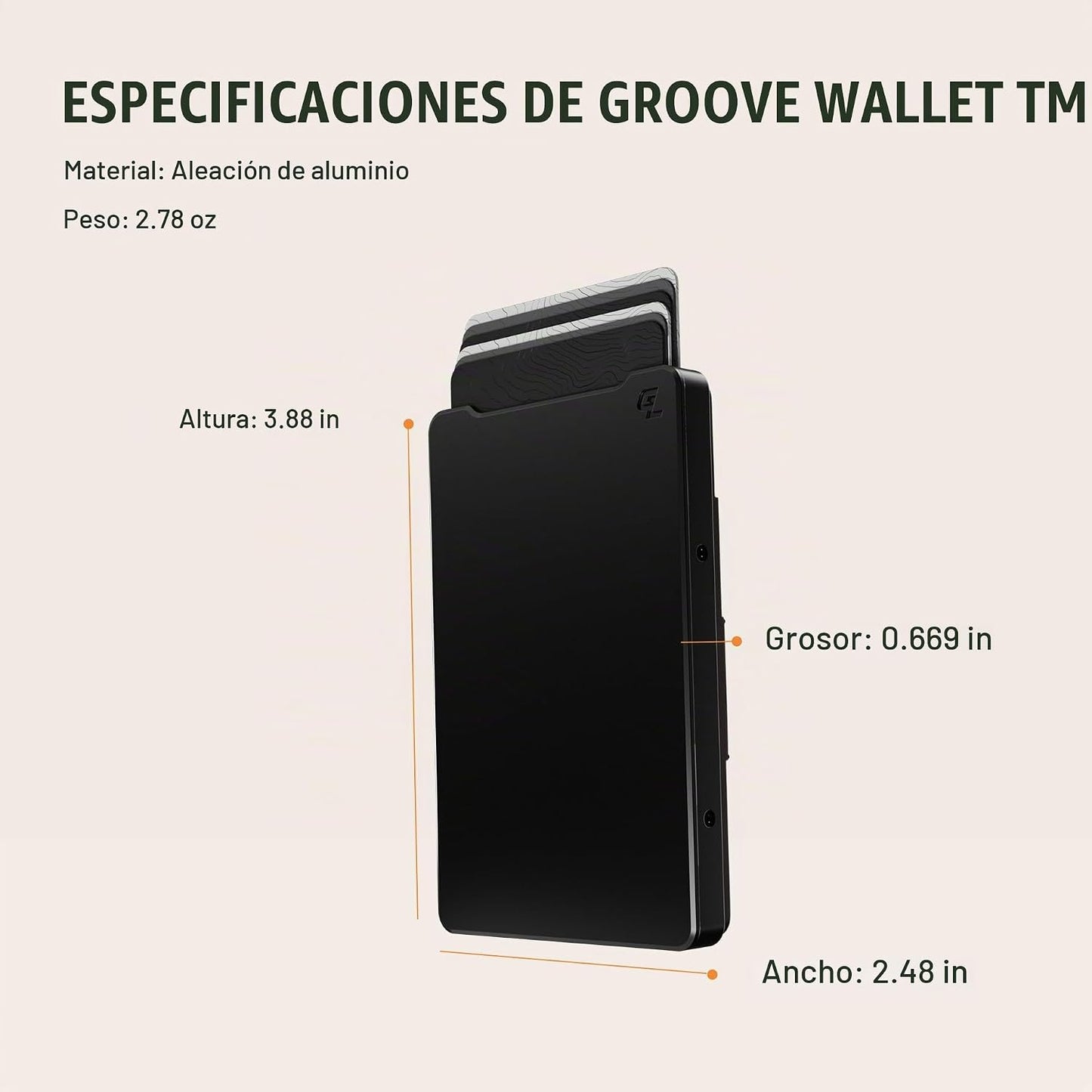 Groove Life Tarjetero Magnético de Deslize con Pulgar Groove - Port...