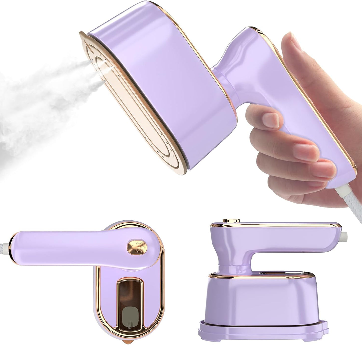 Plancha de vapor de viaje para ropa, mini máquina de planchar portá...