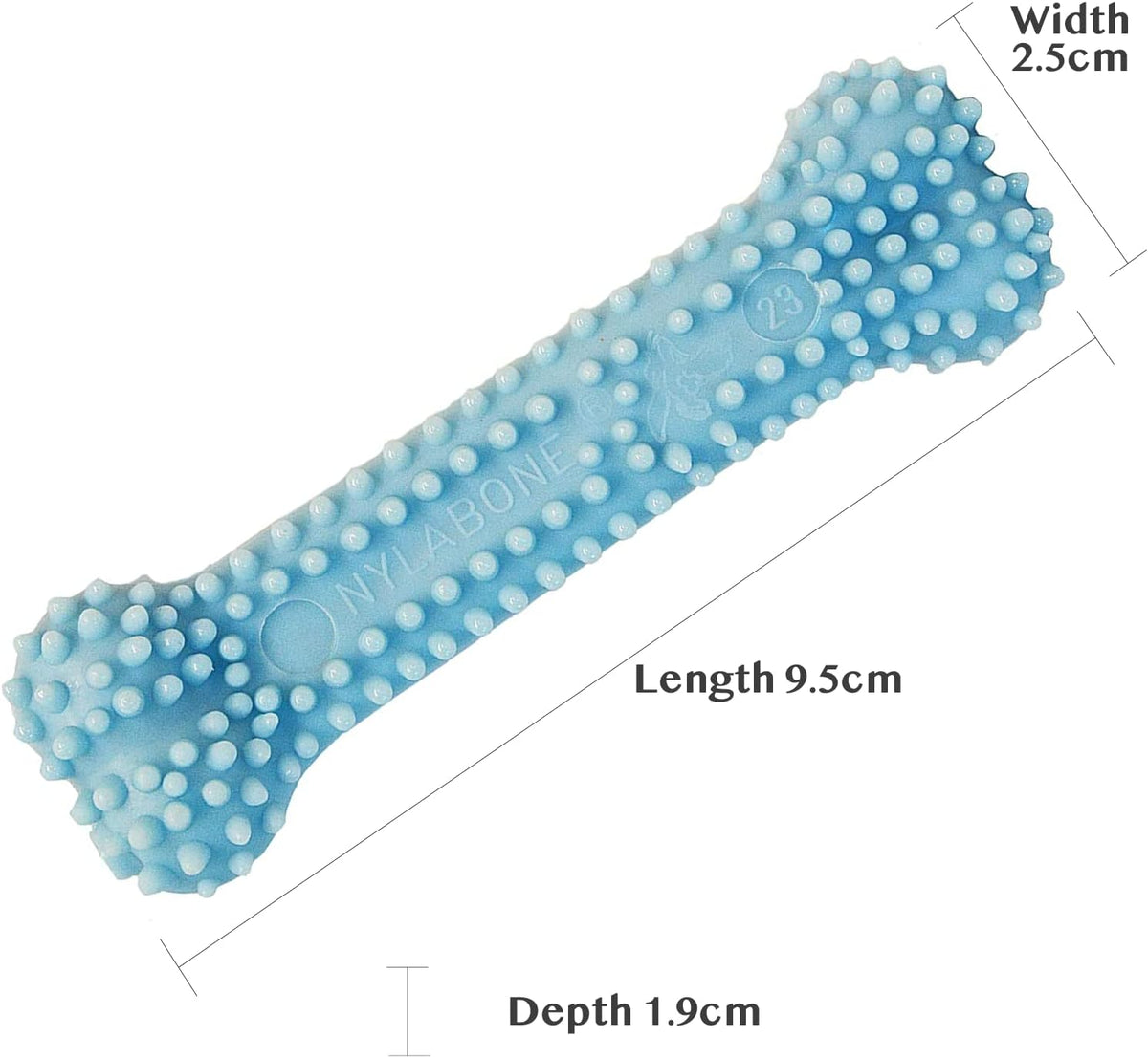 Nylabone Puppy Chew - Hueso de perro con textura azul para dentició...