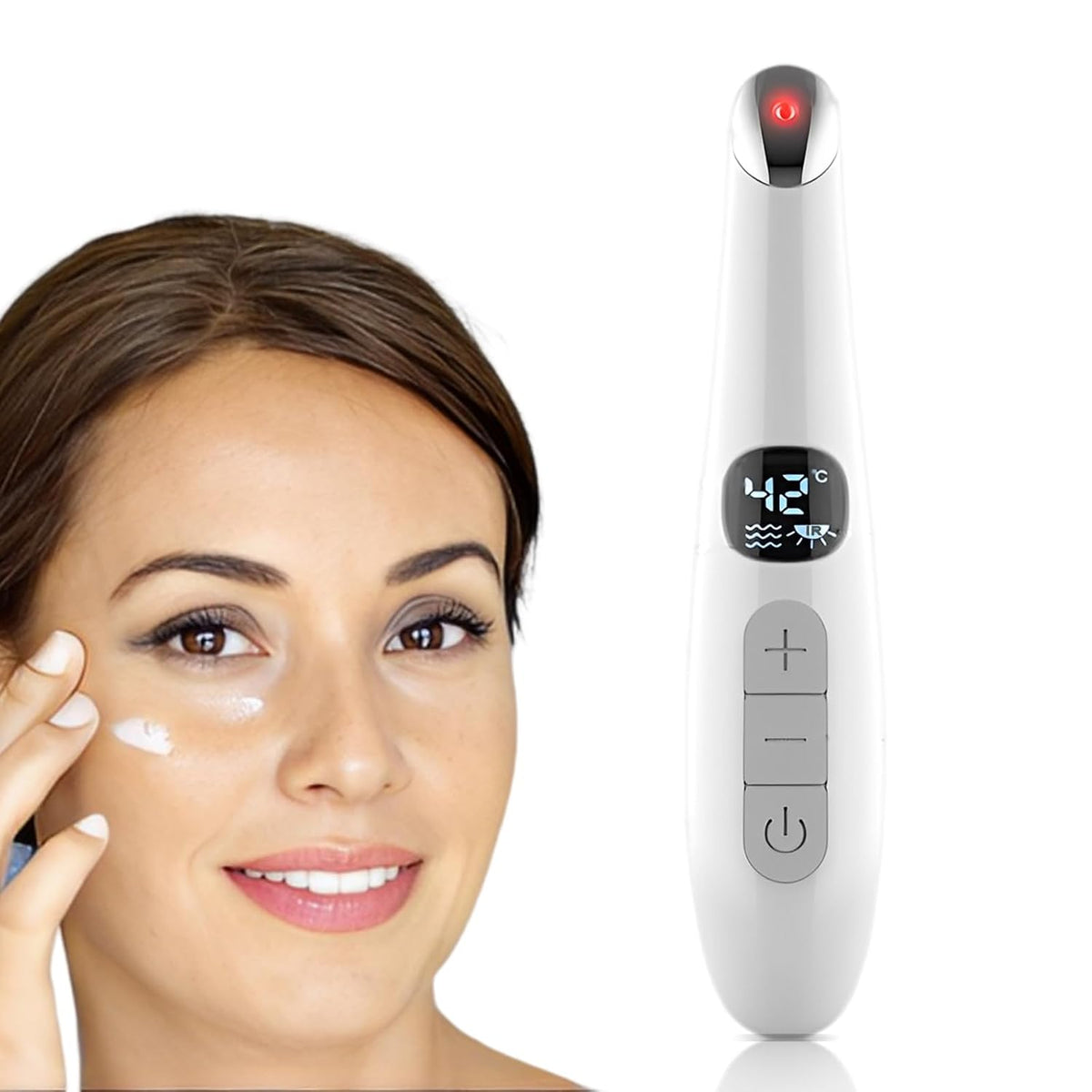 Vowleike Varita de Levantamiento de Ojos, 3 en 1 con Luz Roja Vibra...