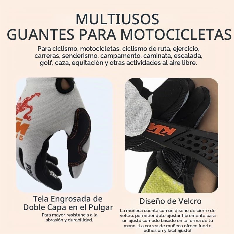TATACLEA Guantes para motocicleta todoterreno, bicicleta de tierra,...
