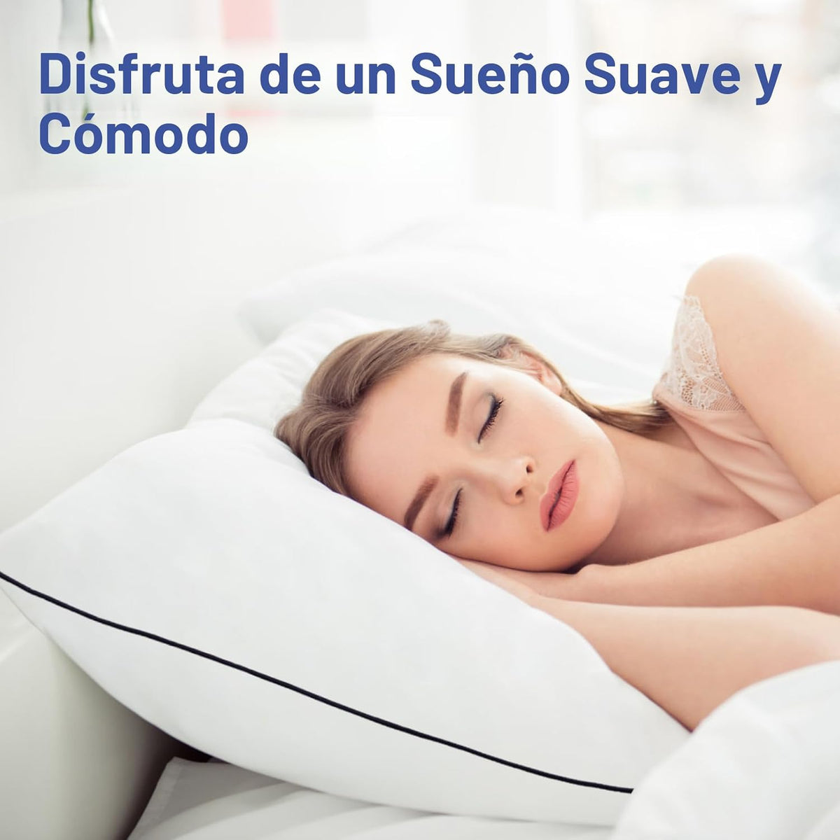 Vorouhals Colección de Hotel - Juego de 2 almohadas de cama tamaño...