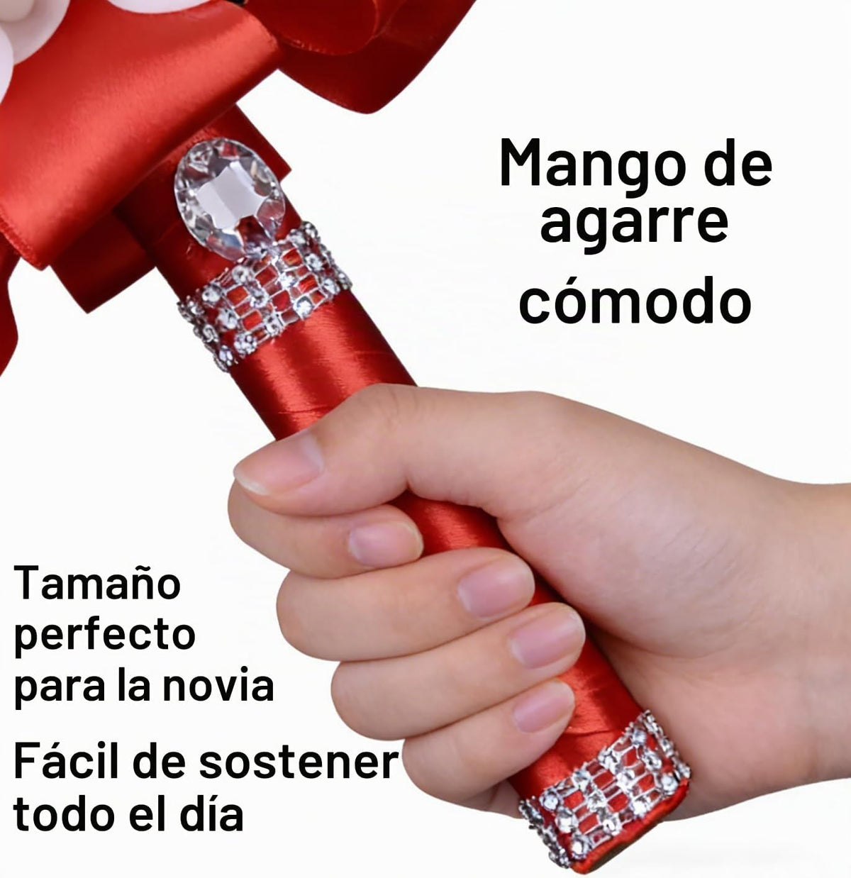 Ramilletes de boda de Eldwviz para novia en blanco, ramo de boda pa...