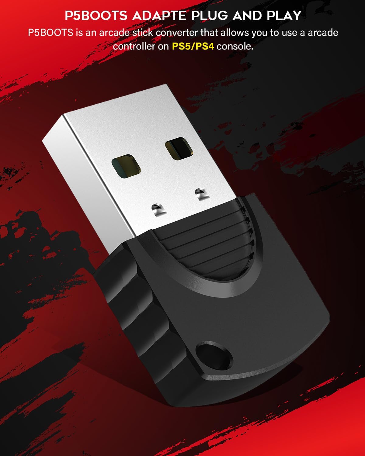 GuileKeys Adaptador P5BOOTS, controlador sin palanca Arcade Stick C...