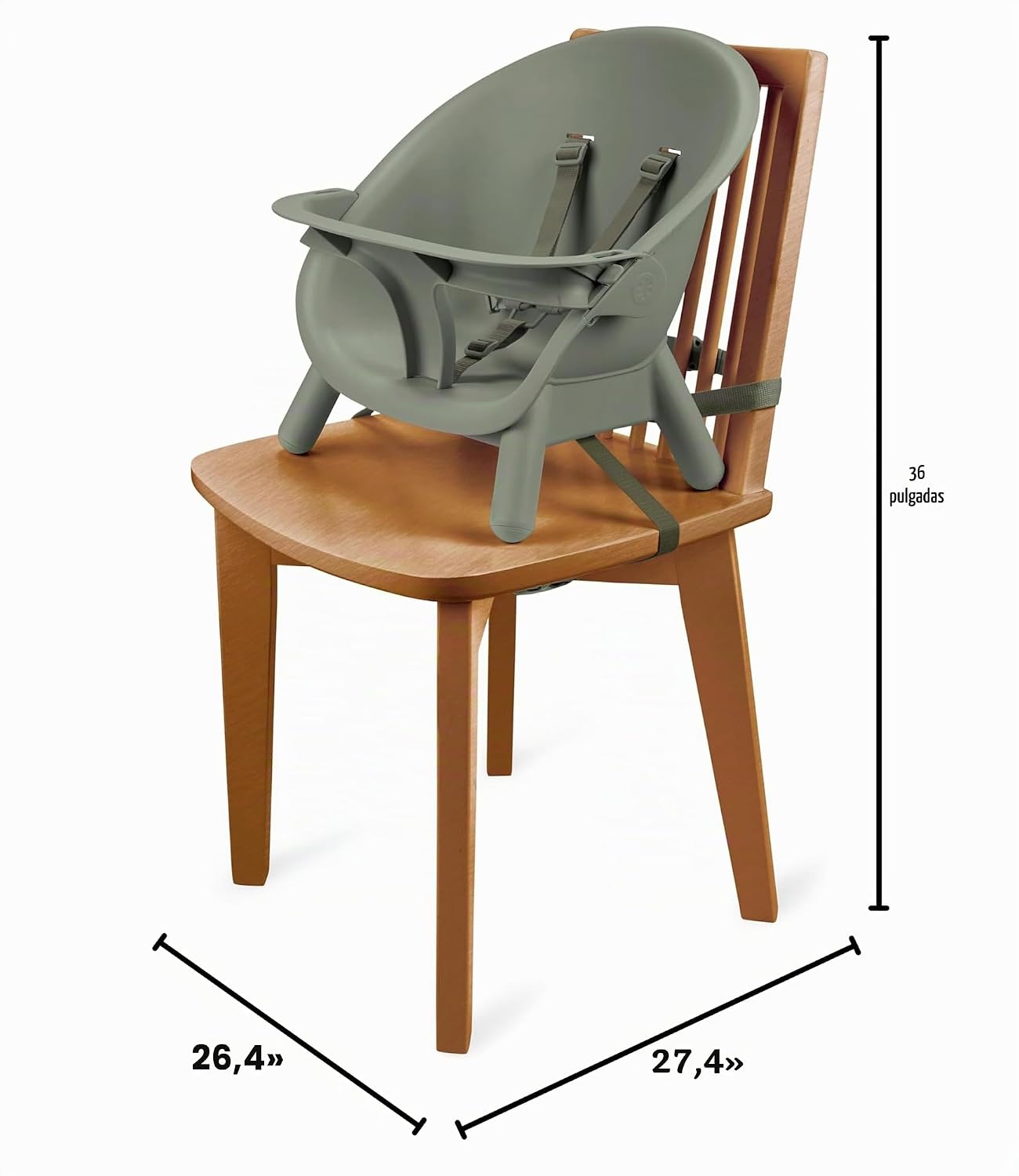 Skip Hop Silla alta convertible 4 en 1 para bebé, EON, Thyme