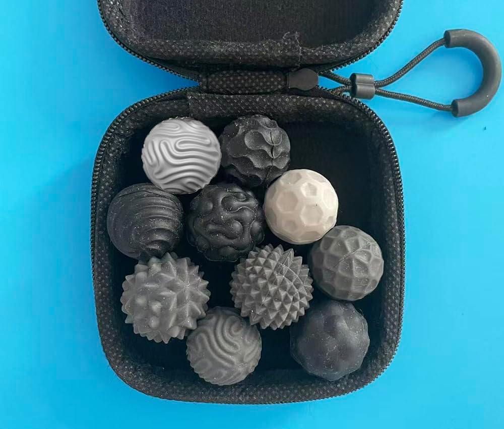 FNASKLEI Bolas magnéticas de silicona, 10 tipos de juguetes para an...